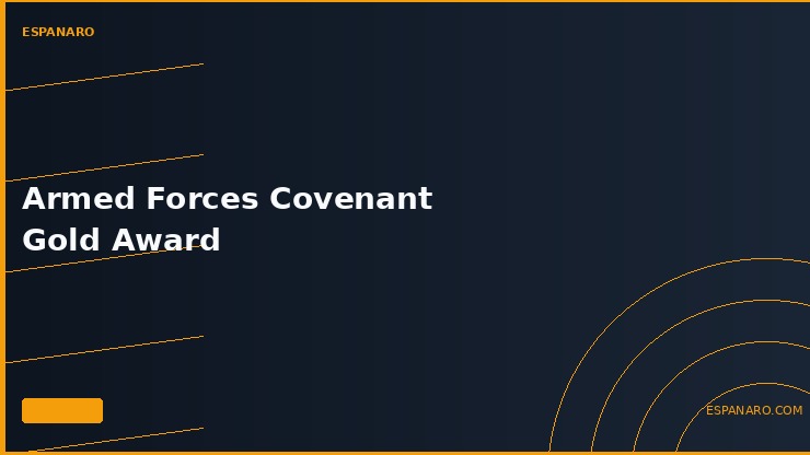 Espanaro Achieves Prestigious Gold Award in Armed Forces Covenant Employer Recognition Scheme
